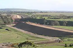 The bridge under construction in 2007, viewed from the north