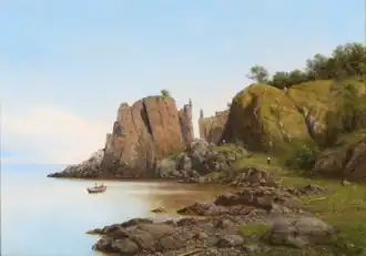 View of Helligdomsklipperne, Bornholm (1903)