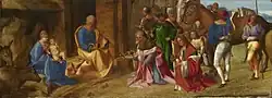 One of the "Allendale group", the small Adoration of the Magi predella, London