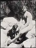 Boy with Gloeden's dog Nedda
