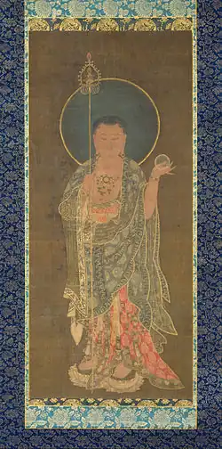 Image 6914th century Goryeo painting of Ksitigarbha holding a cintamani (from List of mythological objects)