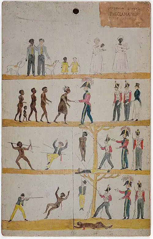 Proclamation board issued by George Arthur (1828–1830)[17]