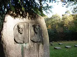 Monument for Albin Köbis and Max Reichpietsch, military cemetery Wahner Heide near Cologne