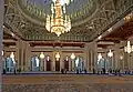 The chandelier in the main prayer hall