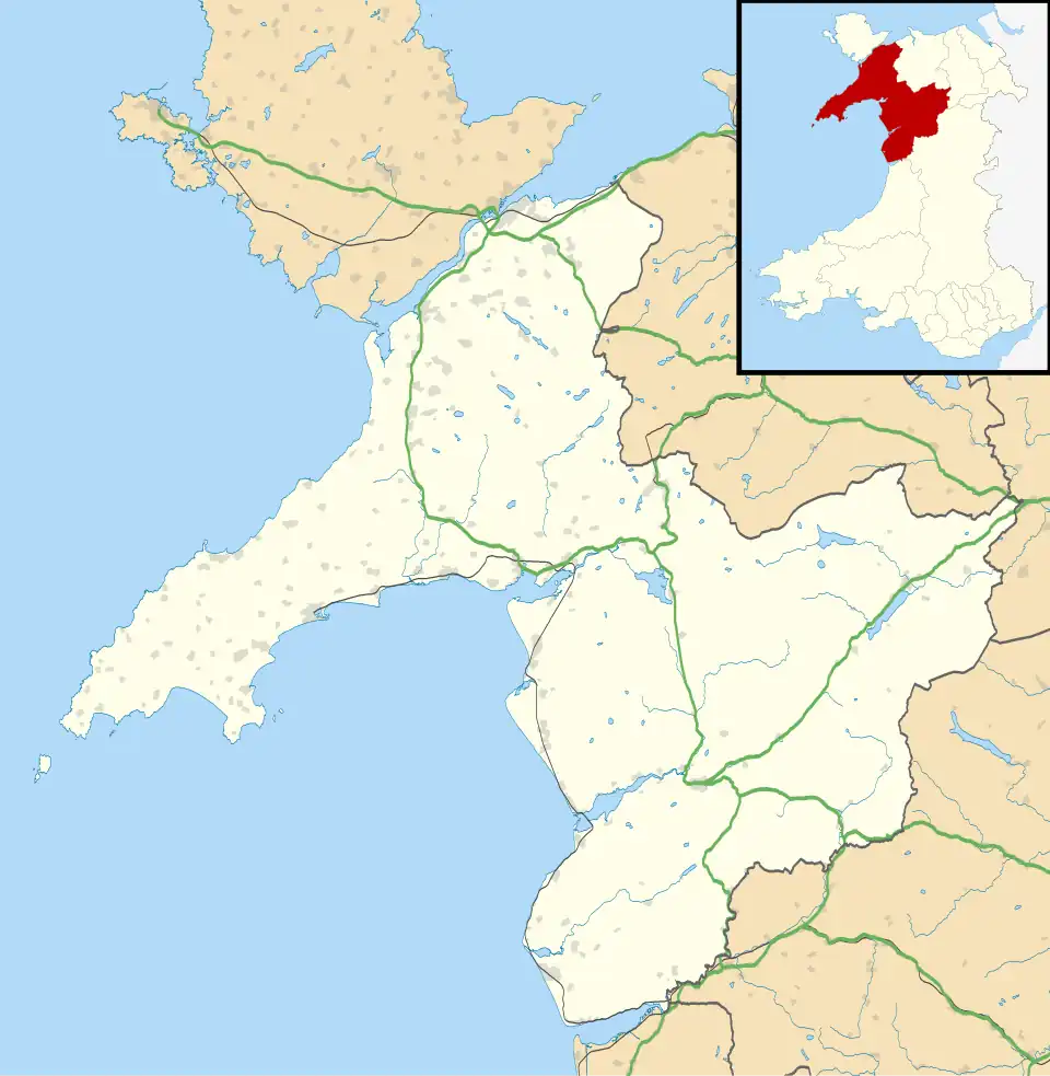 Prenteg is located in Gwynedd