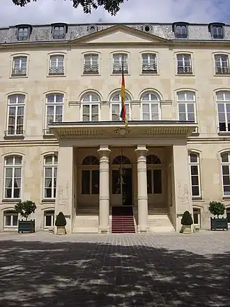 Portico of the Hôtel Beauharnais, Paris, by L.E.N. Bataille, c.1804[14]