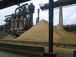 Granulated (or vitrified) blast furnace slag.