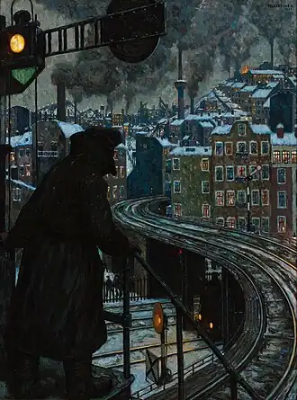 Hans Baluschek, City of Workers (or Working-Class City), 1920
