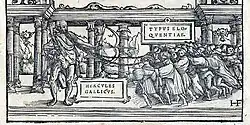 Woodcut by Hans Frank (for Andreas Cratander's edition Gellius's Noctes Atticae)