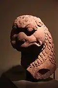 Head and chest of a lion; circa 5th century; sandstone; height: 61 cm, width: 35.6 cm; Museum of Fine Arts (Boston, US)