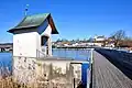 The bridge chapel, Seedamm and Rapperswil in the background