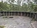 Remains of a 152.4 mm Bofors gun mount