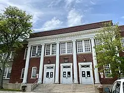The Herricks Community Center, located in the former Herricks School