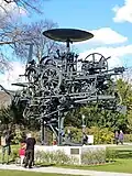 Tinguely, Heureka, 1972–73; scrap metal components