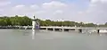The lake behind Hochablass dam on the Lech river.