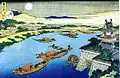 Moon above Yodogawa (in Kansai)
