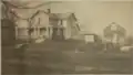 Home and barn in photo located to the left of the Dorset school in Dorset Ohio