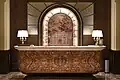 The reception desk