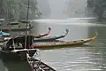 Boats on the Yangtze River, upstream from the Three Gorges
