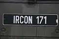 Vehicle license plate of the Irish KFOR contingent