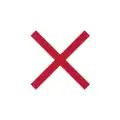 Example of the 'cross' on its own.[a]