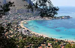 View of Mondello from Mount Pellegrino