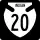Navajo Route 20 marker