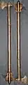 Indian (Deccan) tabar-shishpar, an extremely rare combination tabar axe and shishpar six flanged mace, steel with hollow shaft, 55 cm (22 in). 17th to 18th century.