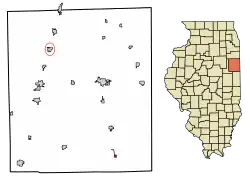 Location in Iroquois County, Illinois