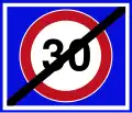 End of traffic recession area