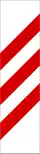 Level crossing countdown marker (placed under the triangular warning sign, usually 150 m before crossing)