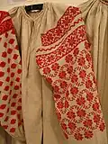 19th century embroidered shirt, Chernihiv Oblast. Exhibited at Ivan Honchar Museum