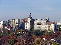 Izvor from across the Dâmbovița River