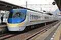 An 8000 series set in May 2017 repainted in Taiwan Railways Administration EMU800-style livery
