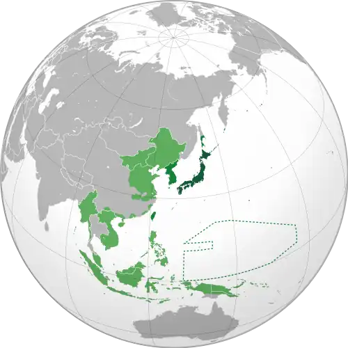 Location of Empire of Japan
