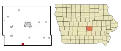 Location of Monroe, Iowa
