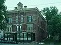 Elaborate cornice on Jassoy Building in Stillwater, Minnesota