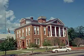 The Jefferson Davis County Courthouse is one of four sites in Prentiss listed on the National Register of Historic Places.