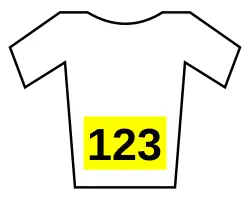 Jersey with yellow numbers