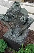 "Job" (bronze, 1945), by Ivan Meštrović. Installed at Syracuse University, Syracuse, New York.