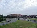 Juglas Centrs shopping mall and Soviet-era housing on Juglas iela
