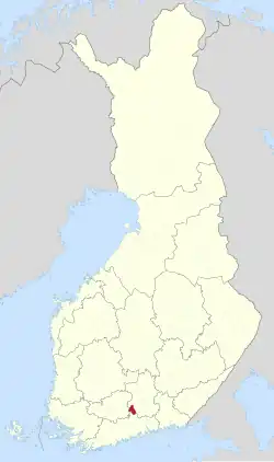 Location of Kärkölä in Finland