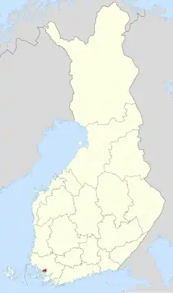Location of Kaarina in Finland