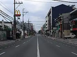 Shared roadway along Kamias Road in Quezon City