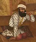 Karim Khan-e Zand - Sashed qabā with open golden buttons