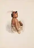 Karl Bodmer, Omaha Boy, 1833
