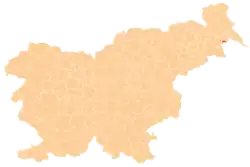 Location of the Municipality of Razkrižje in Slovenia