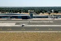 Apron and terminal building