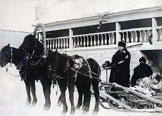 Kate Marsden in a sleigh, Siberia