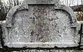 Inscription, southern side of the Kavšek Bridge. It is an intercession to Mary. Also written are the year of construction of the bridge and the name of the stonemanson, Alojz Vodnik.